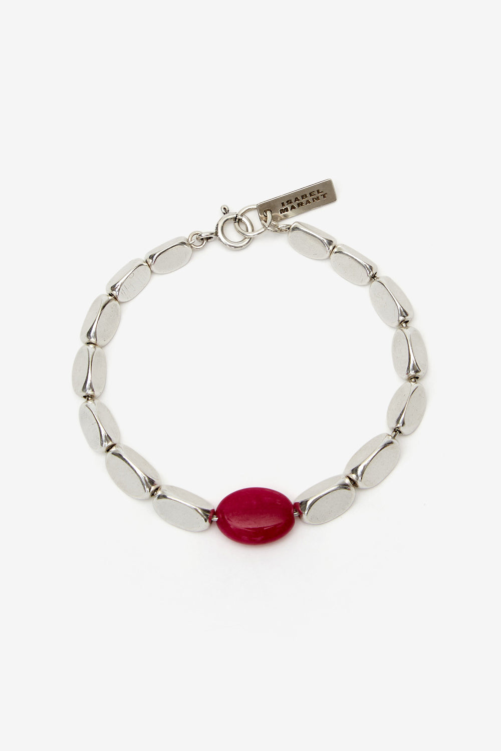 Bracciale leotie in perline metalliche - Fuchsia and silver - Woman - 1