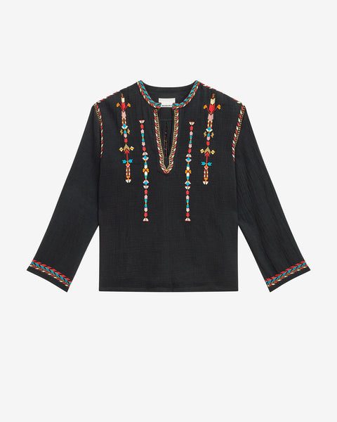 ZAKARIA BLOUSE Man black | ISABEL MARANT Official online store