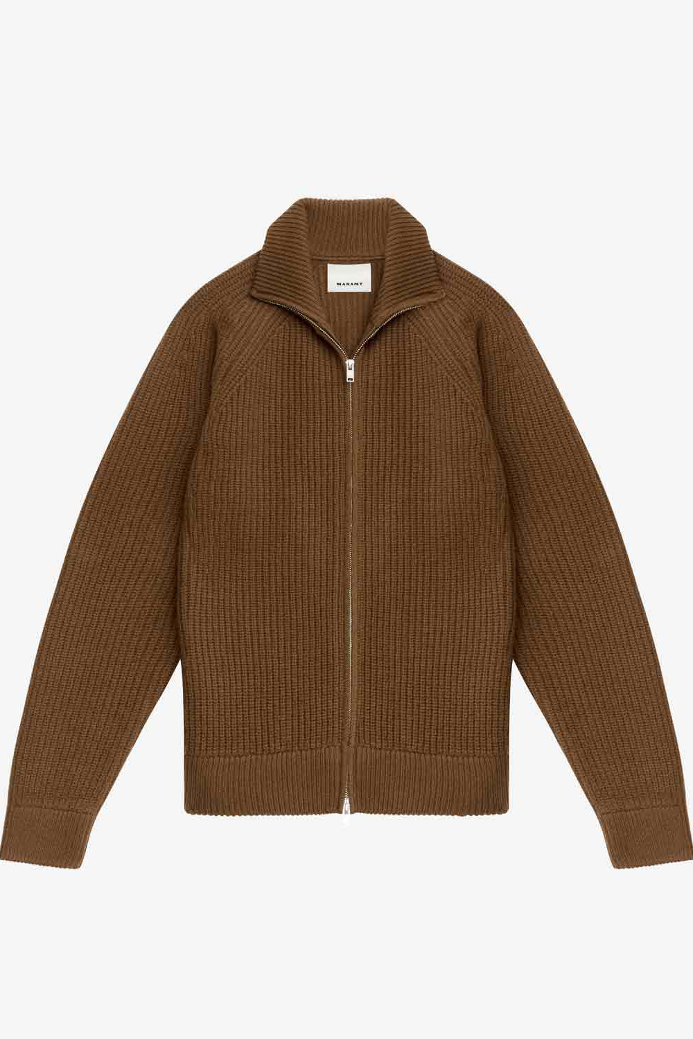 Cardigan zippé rufus en laine mérinos  - Bronze - Man - 1