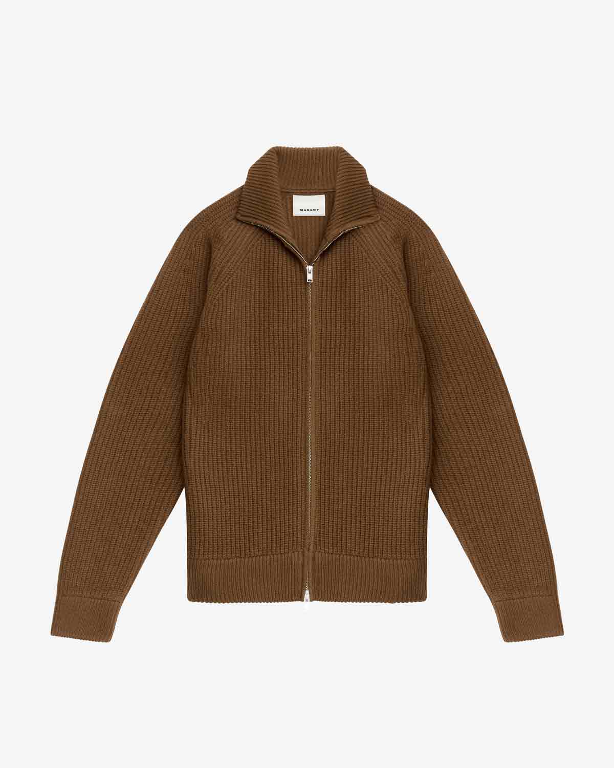 Rufus zip-up merinos wool cardigan - Bronze - Man - 5