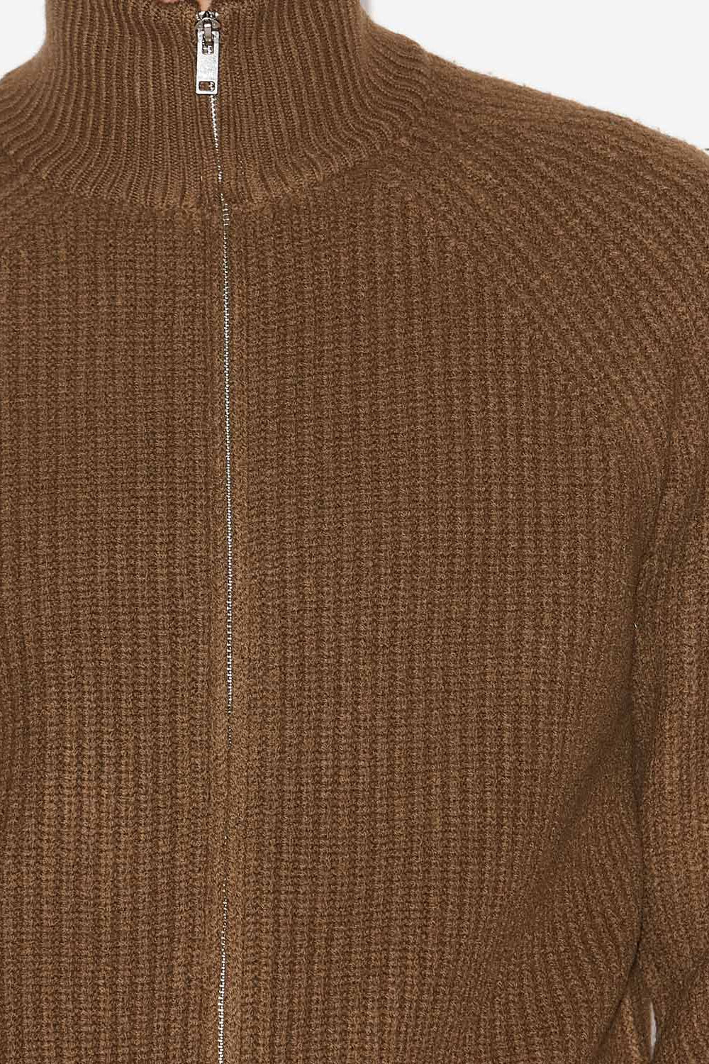 Cardigan zippé rufus en laine mérinos  - Bronze - Man - 3