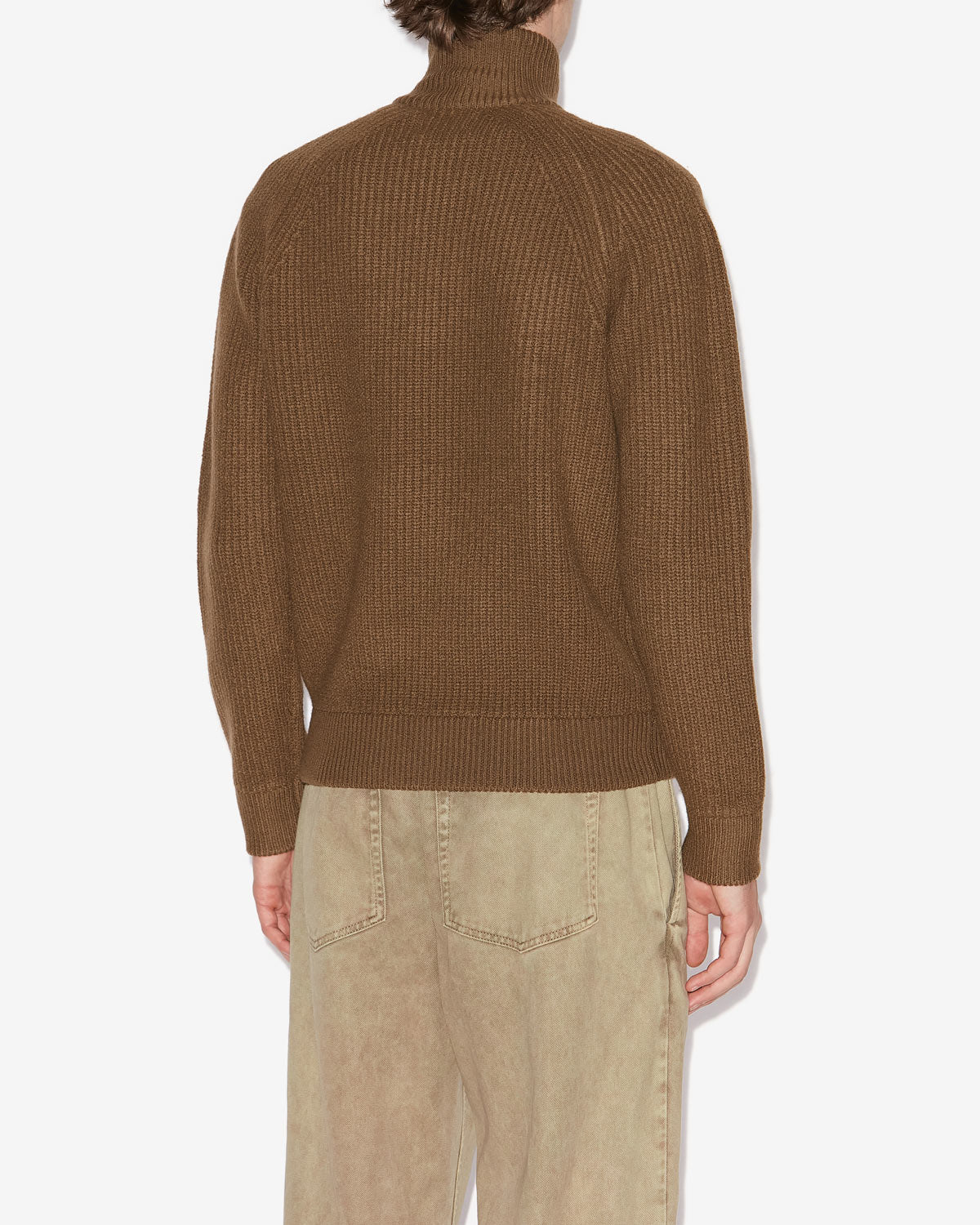 Rufus zip-up merinos wool cardigan - Bronze - Man - 4