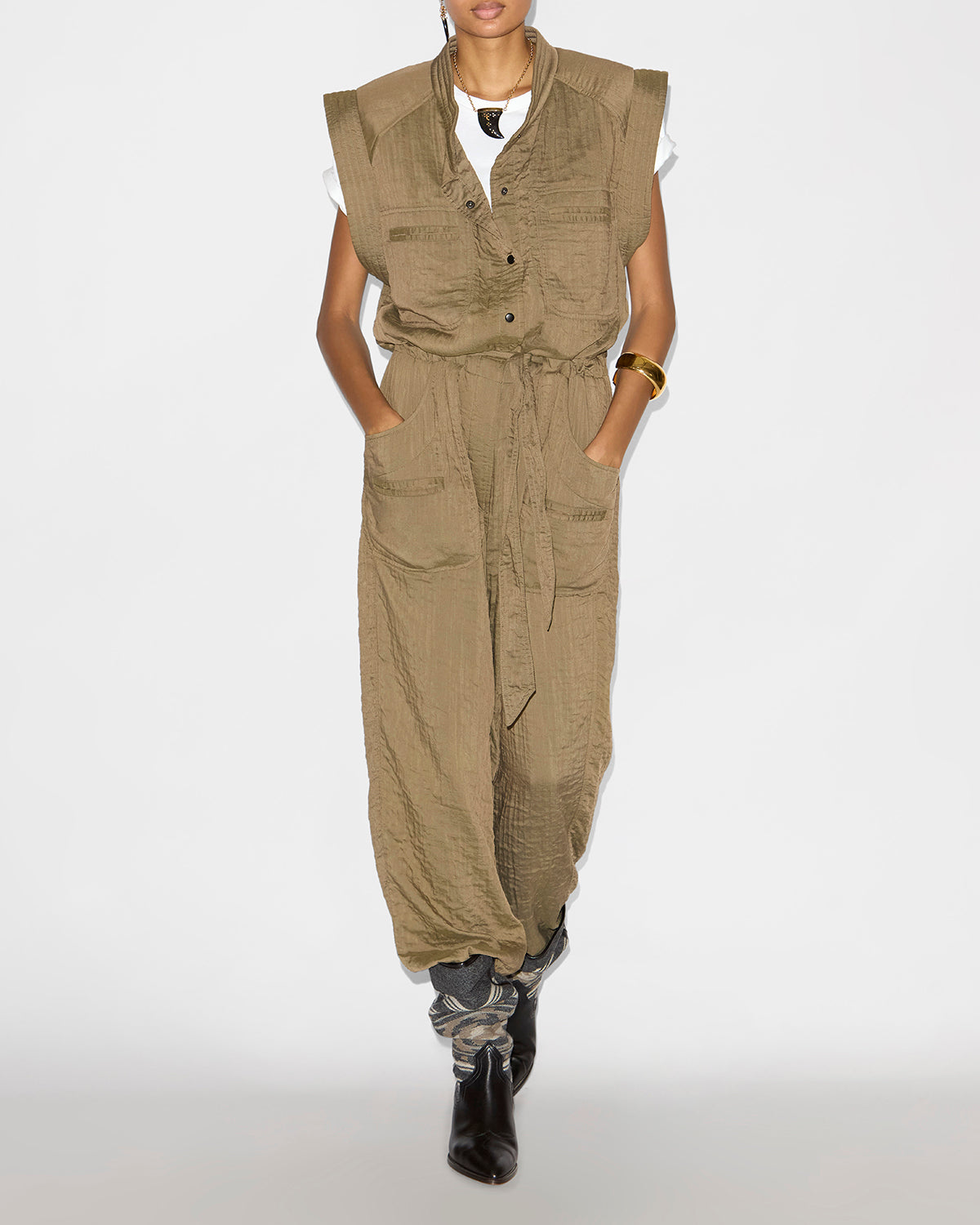 Suzie adventurer style jumpsuit - Khaki - Woman - 1