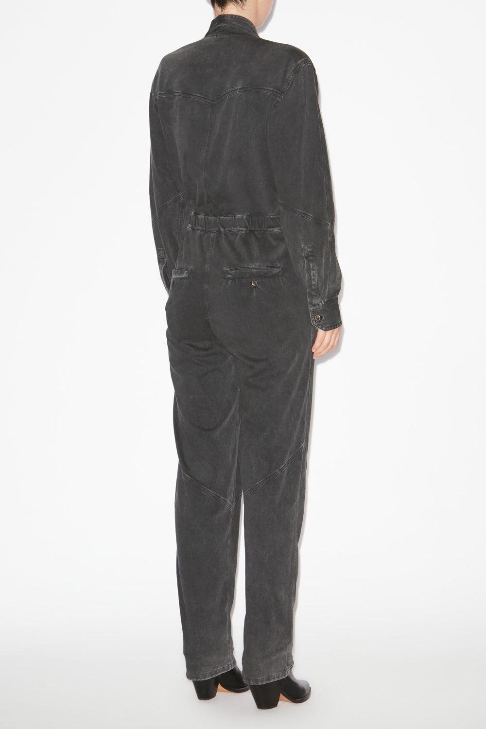 Remady faded jersey jumpsuit - Black - Woman - 4