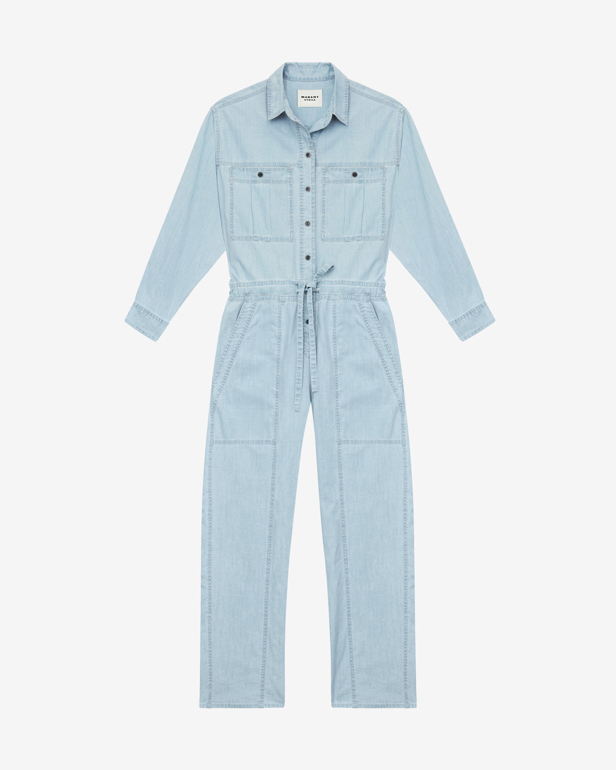 Valena chambray jumpsuit - Light blue - Woman - 4