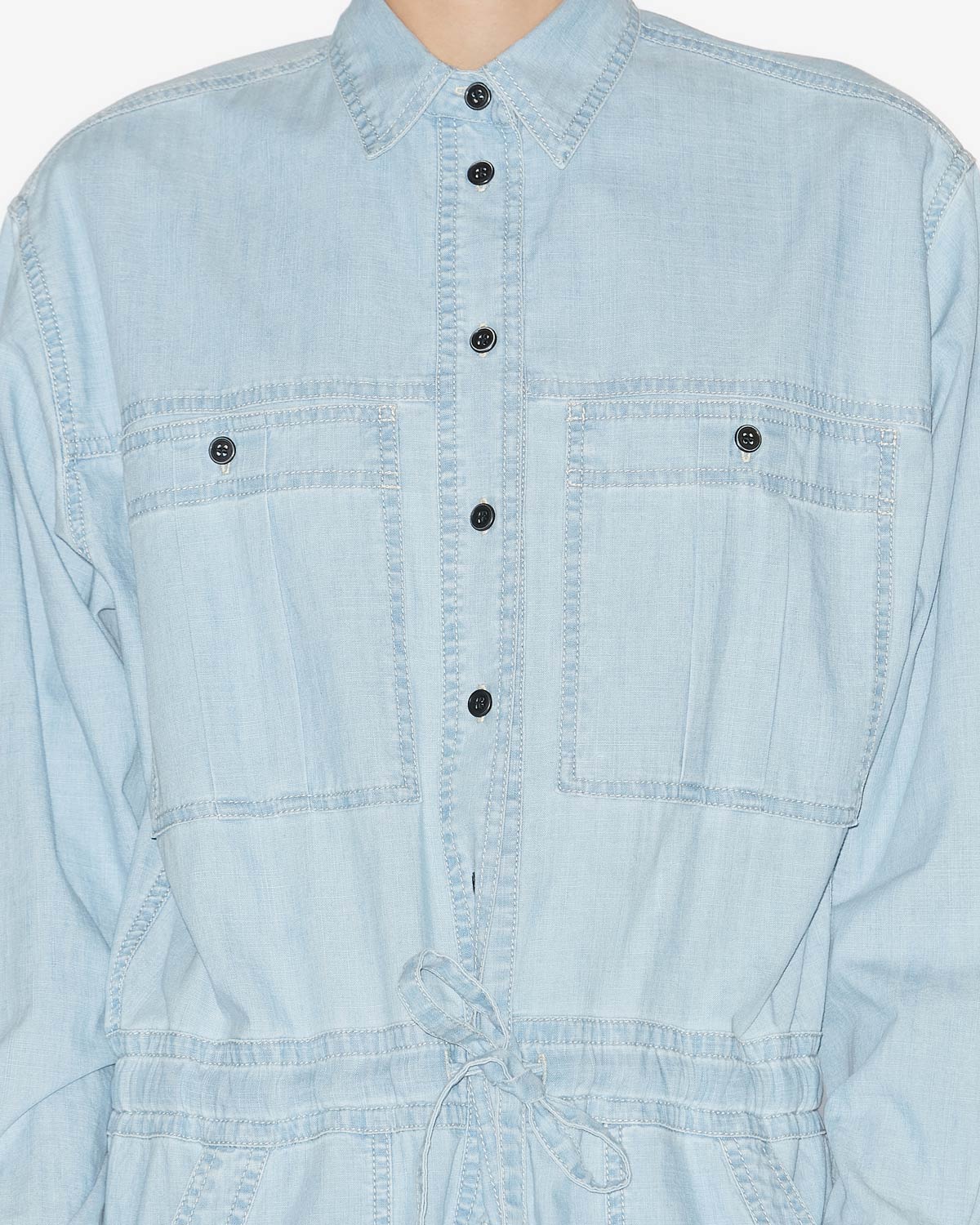 Valena chambray jumpsuit - Light blue - Woman - 2