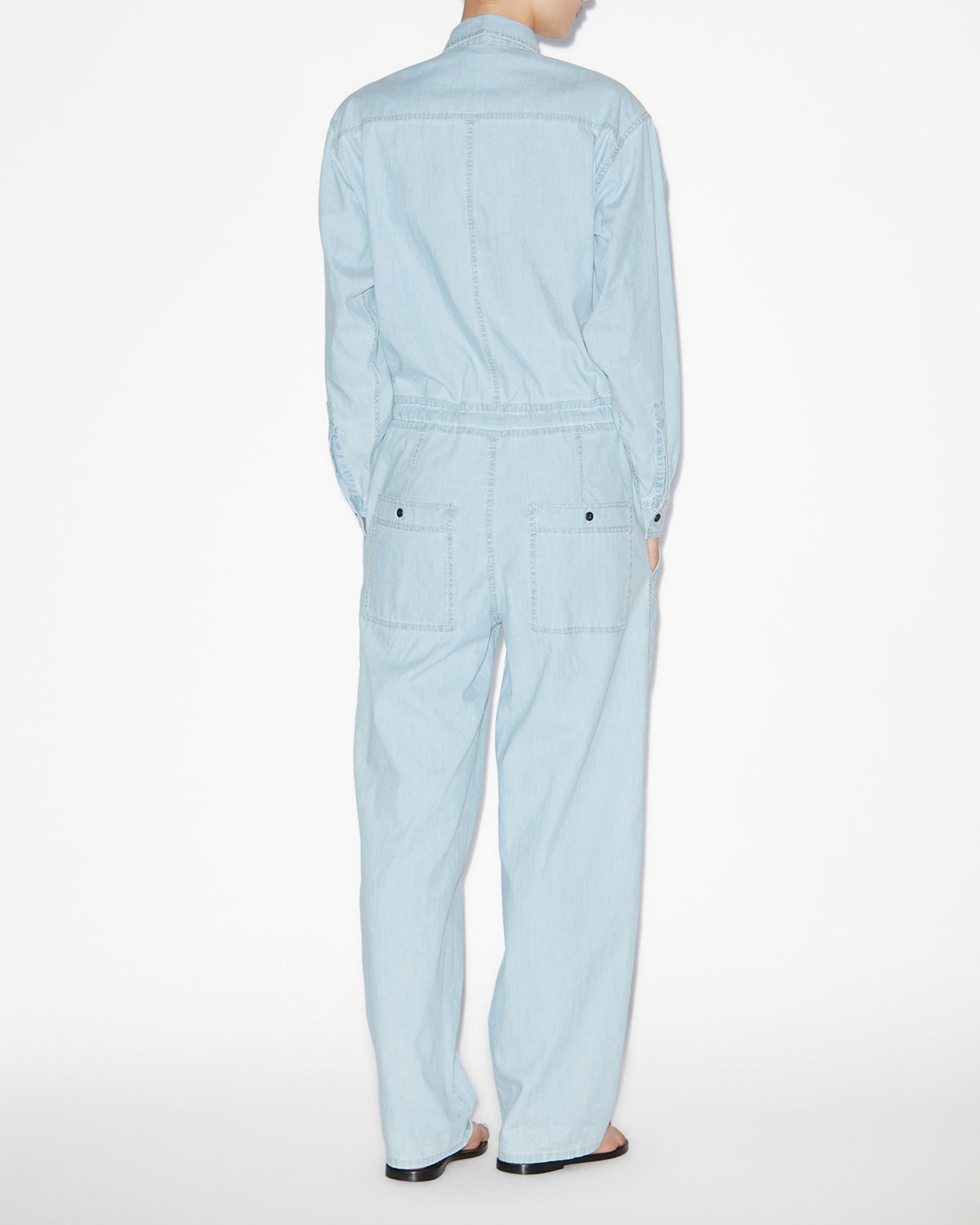 Valena chambray jumpsuit - Light blue - Woman - 3