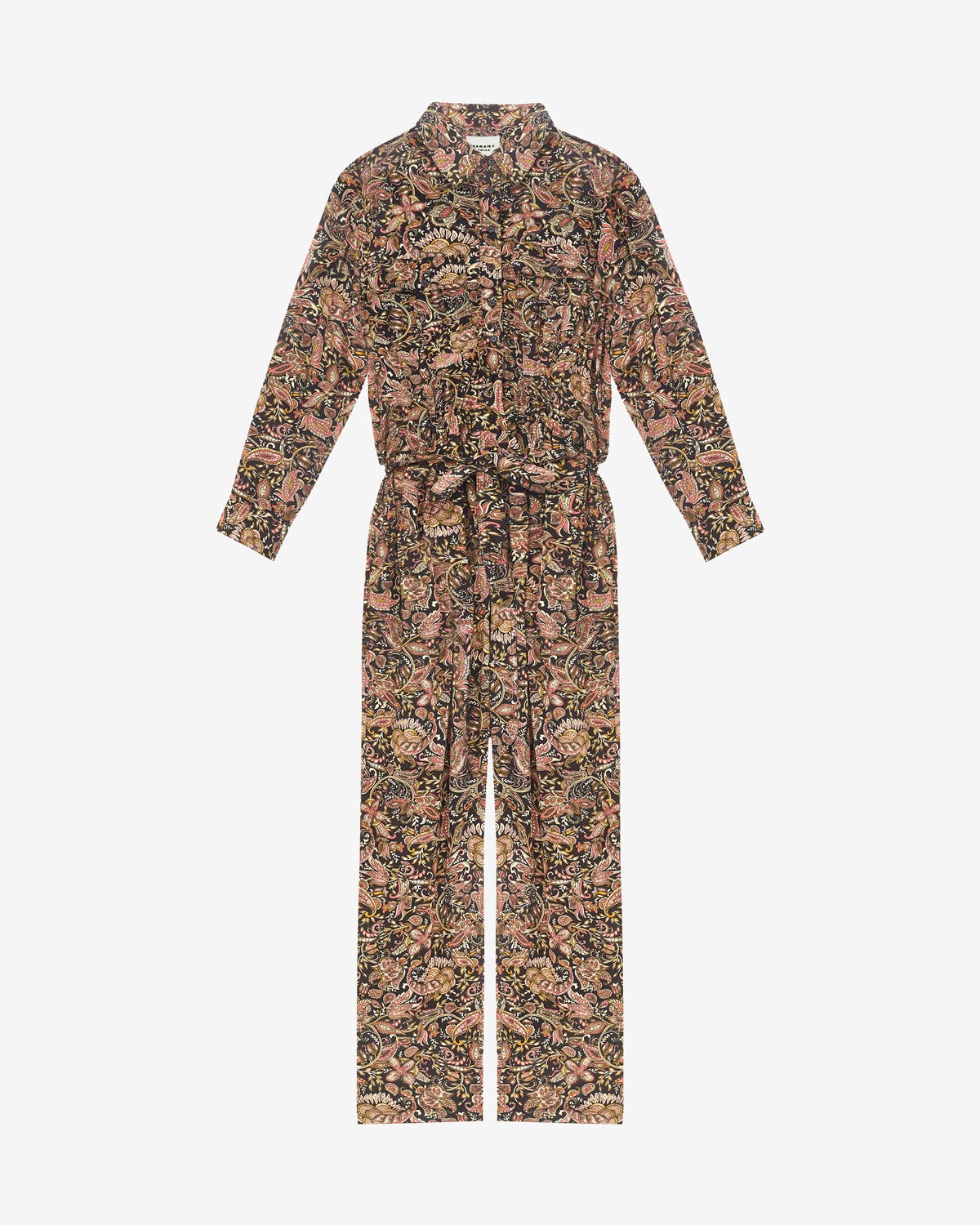 Combinaison fluide ziya imprimée - Noir-ocre - Woman - 4