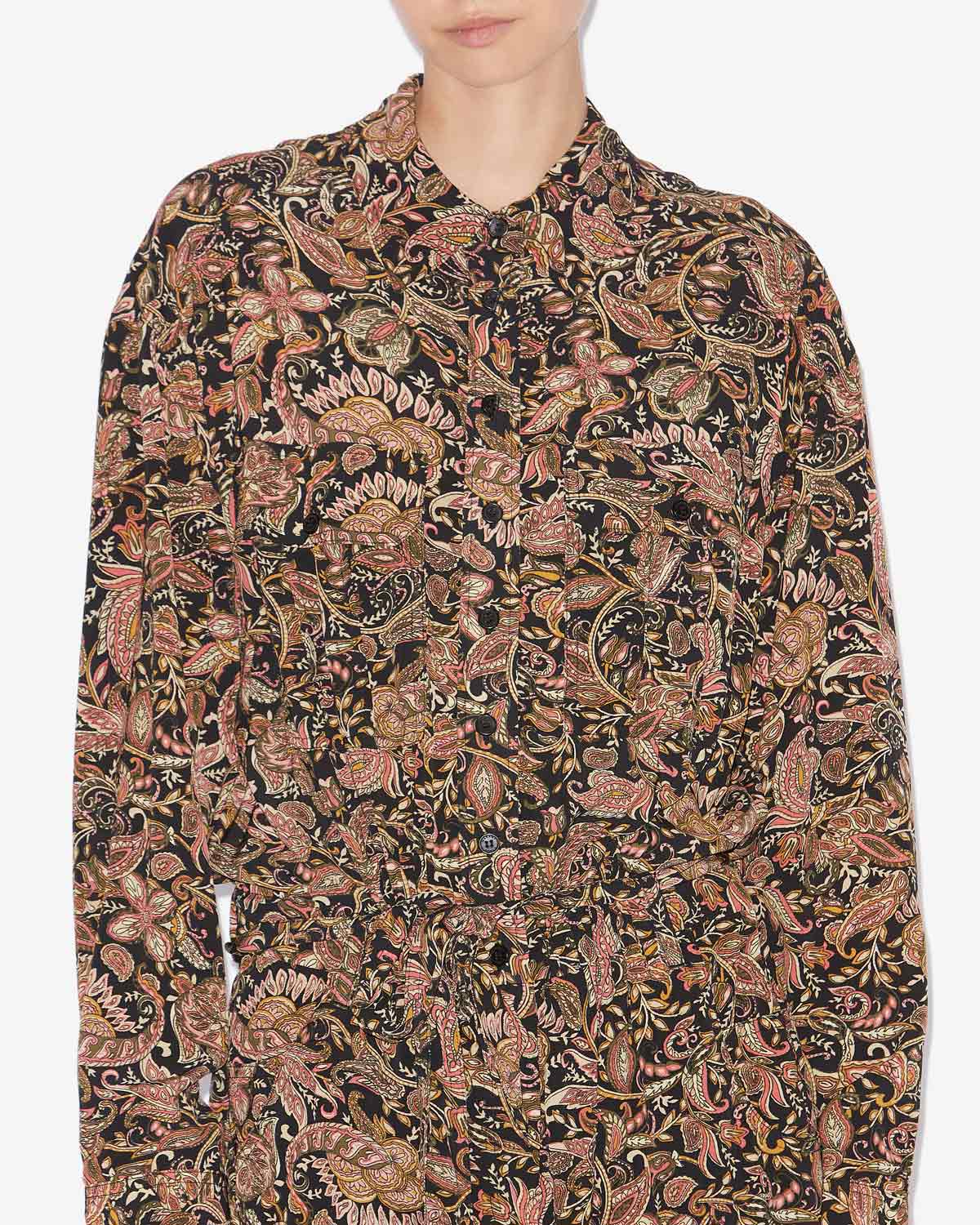 Combinaison fluide ziya imprimée - Noir-ocre - Woman - 2