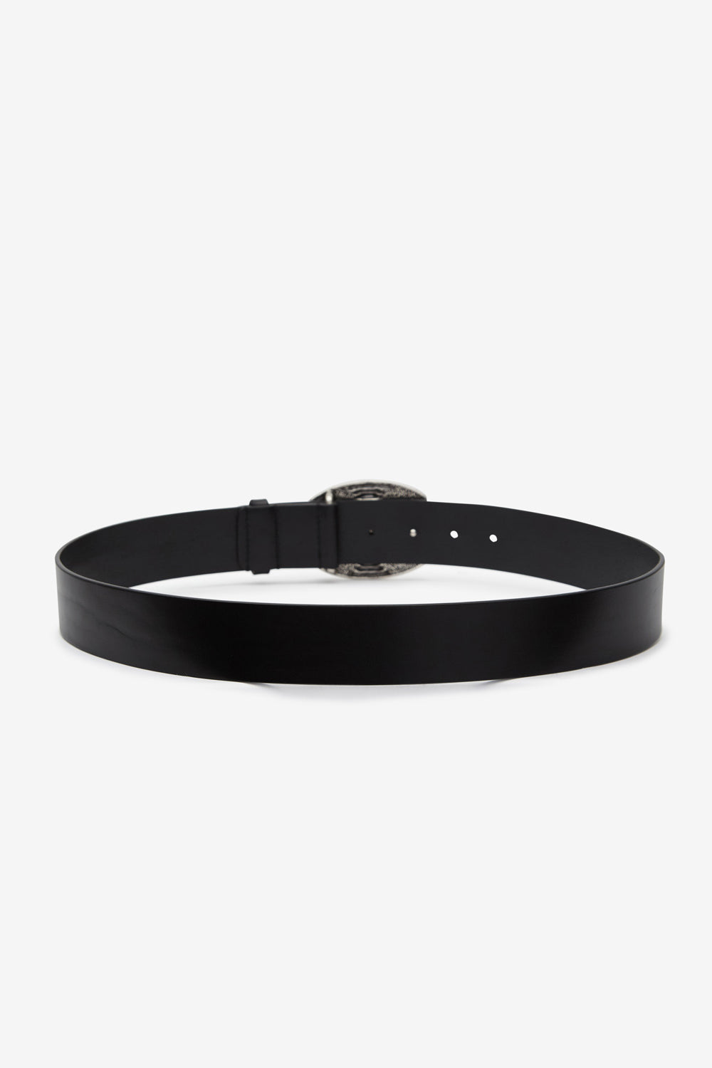 Ledergürtel square buckle mit kunstvoll gearbeiteter schnalle - Schwarz - Man - 2