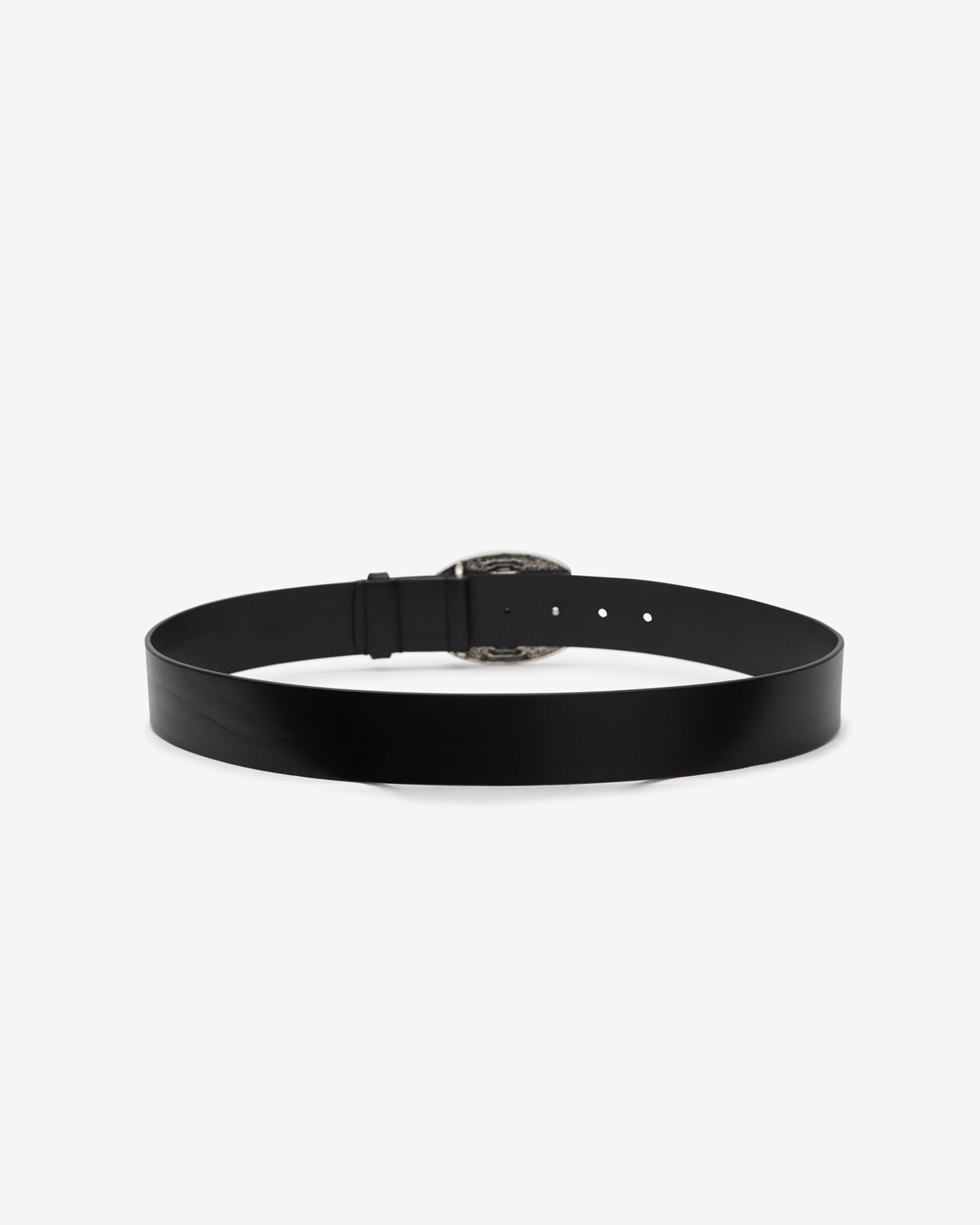 Square buckle belt Man Black 1