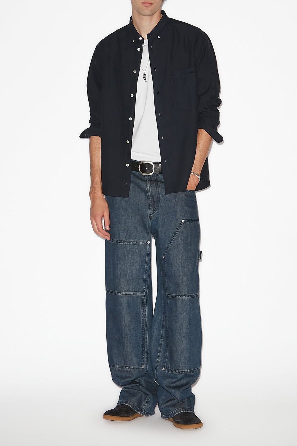 Chemise jasolo en coton  - Bleu nuit - Man - 2