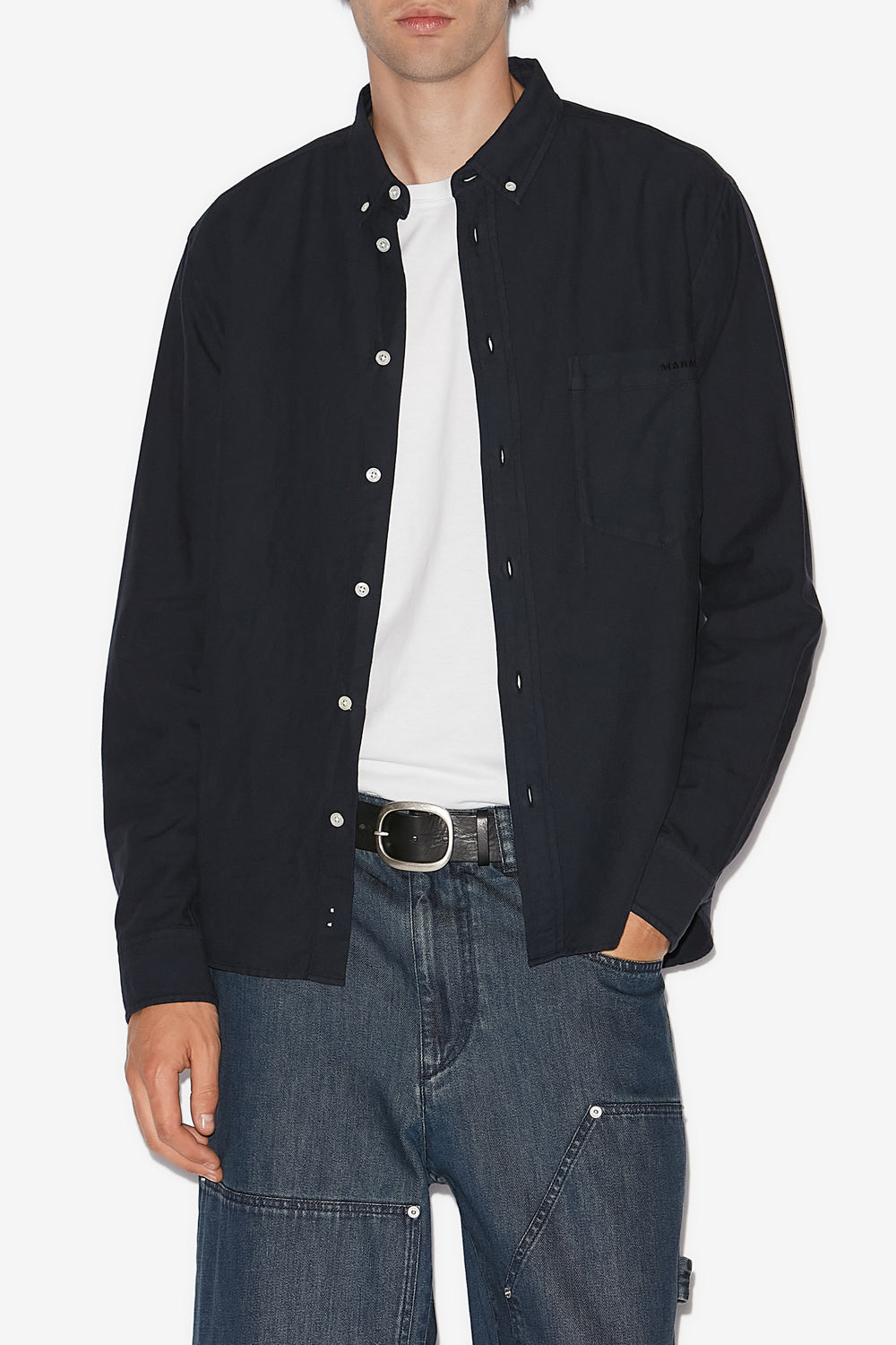 Chemise jasolo en coton  - Bleu nuit - Man - 4