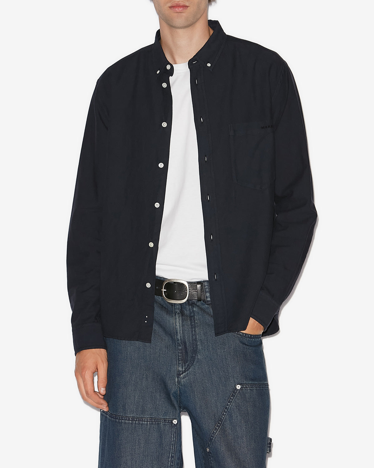 Chemise jasolo en coton  - Bleu nuit - Man - 3