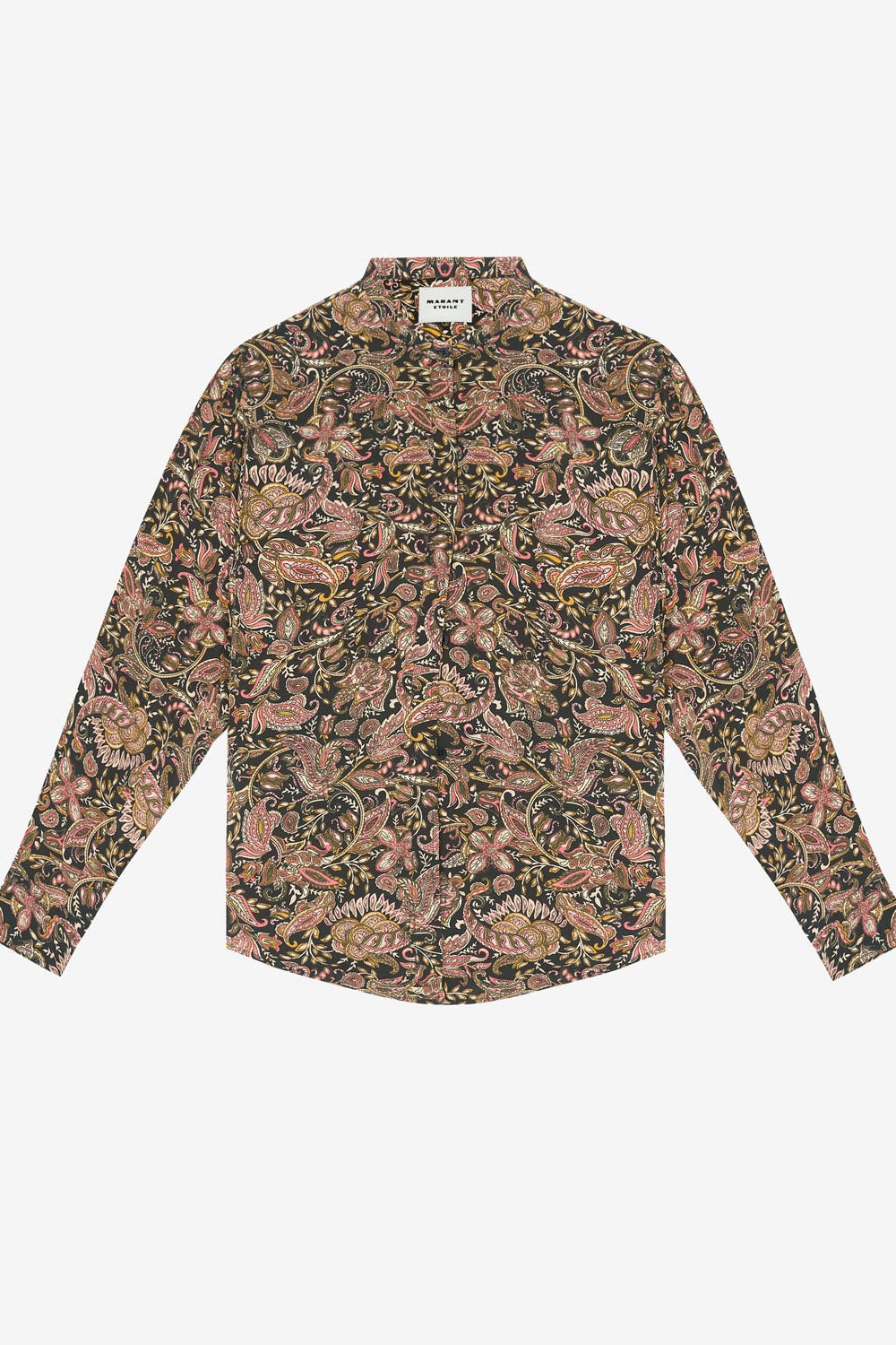 Catchell flowing printed shirt - Black-ochre - Woman - 1