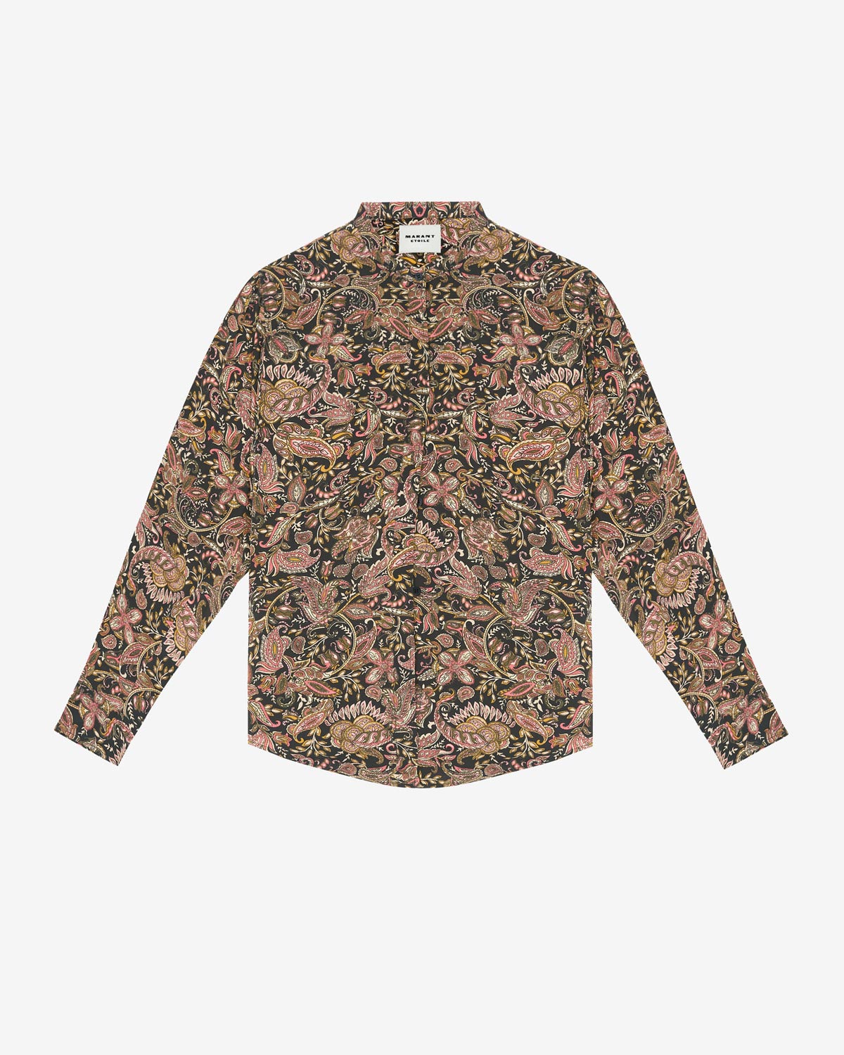 Catchell flowing printed shirt - Black-ochre - Woman - 5