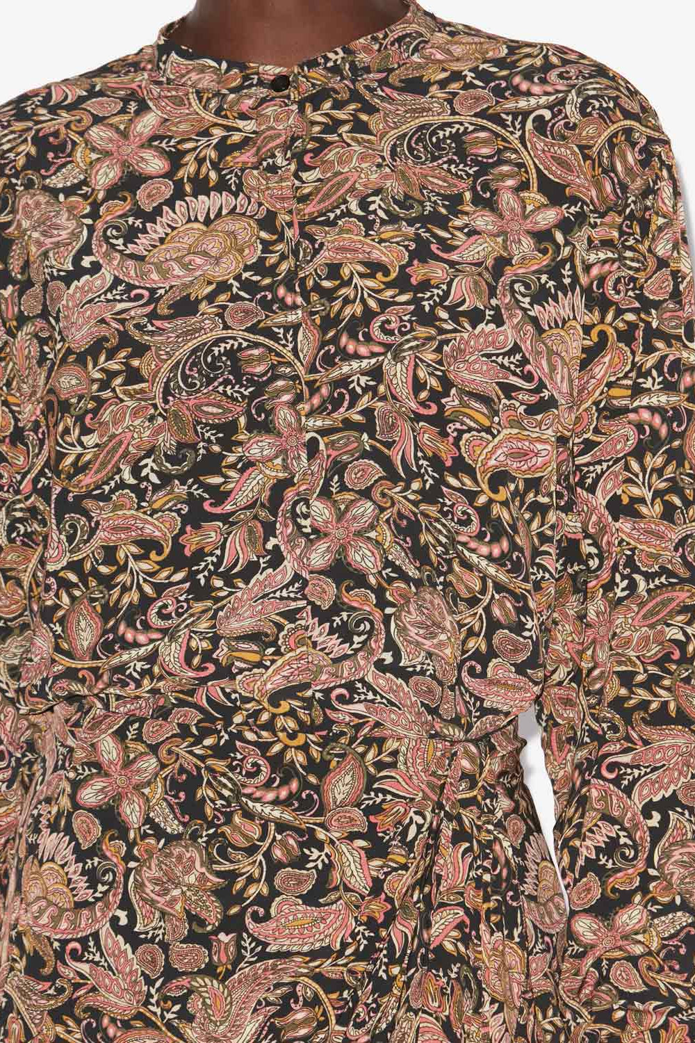 Catchell flowing printed shirt - Black-ochre - Woman - 3