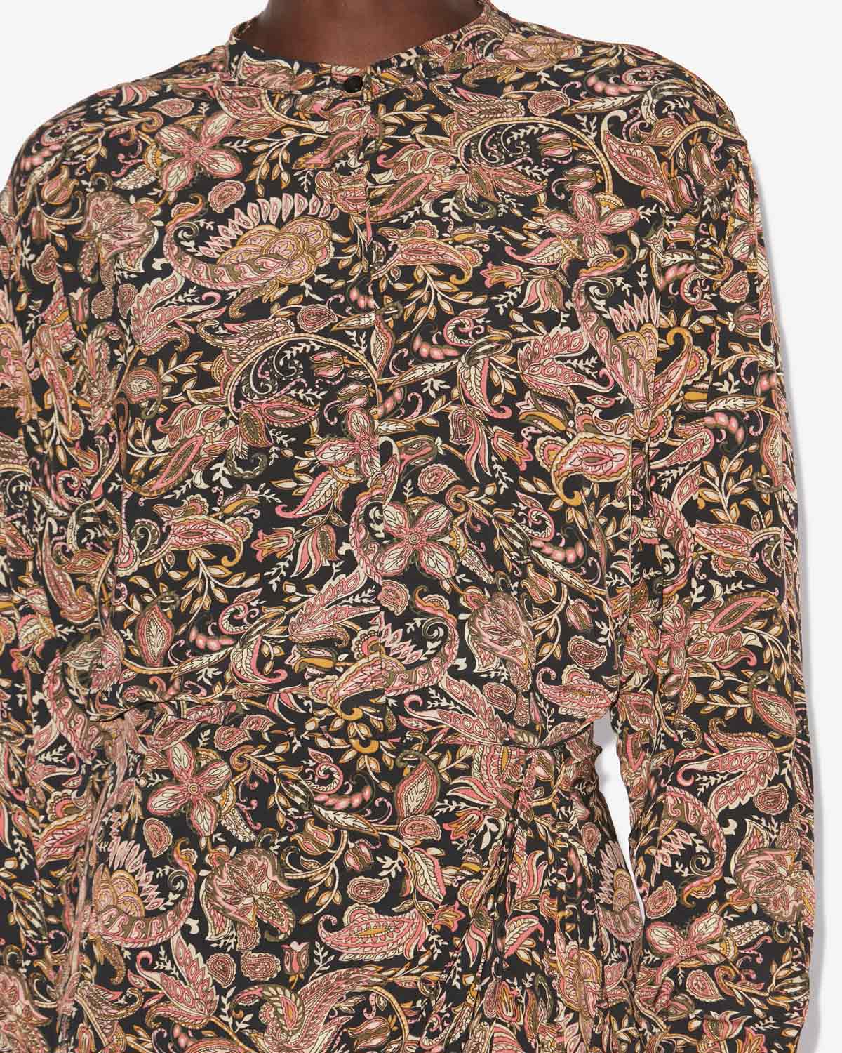 Catchell flowing printed shirt - Black-ochre - Woman - 2