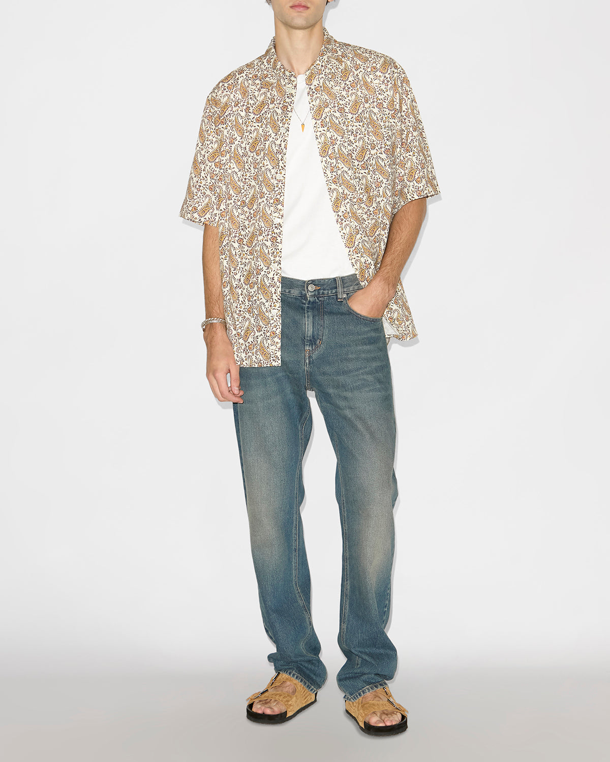 Labilio cotton shirt - Ecru - Man - 1