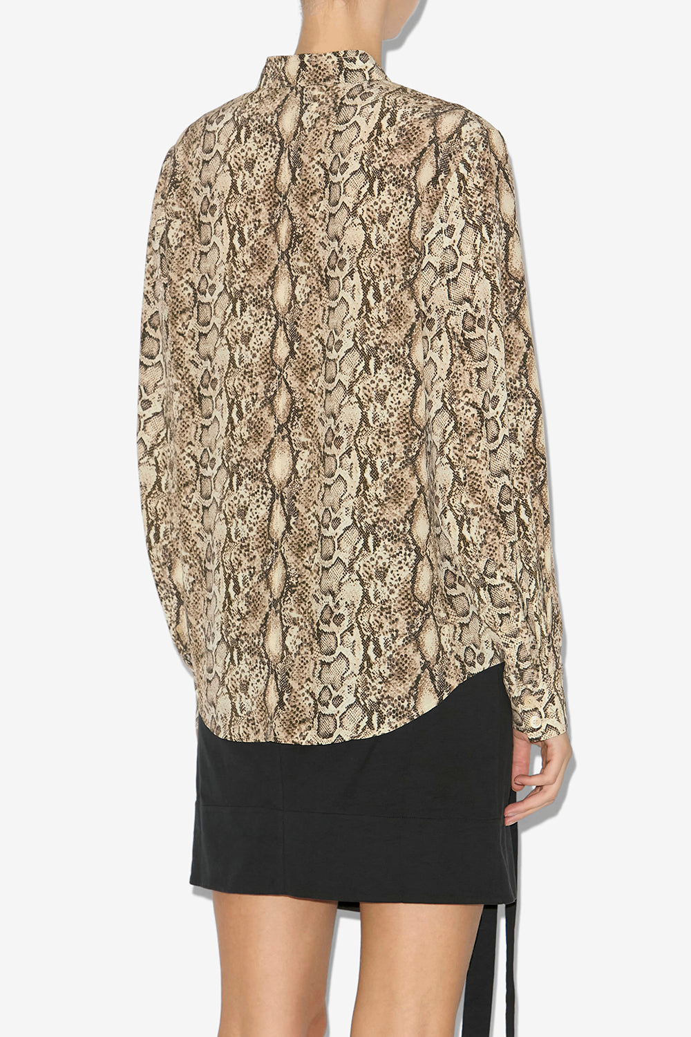 일다 파이톤 프린트 실크 셔츠 - 자연스러운 - Woman - 5