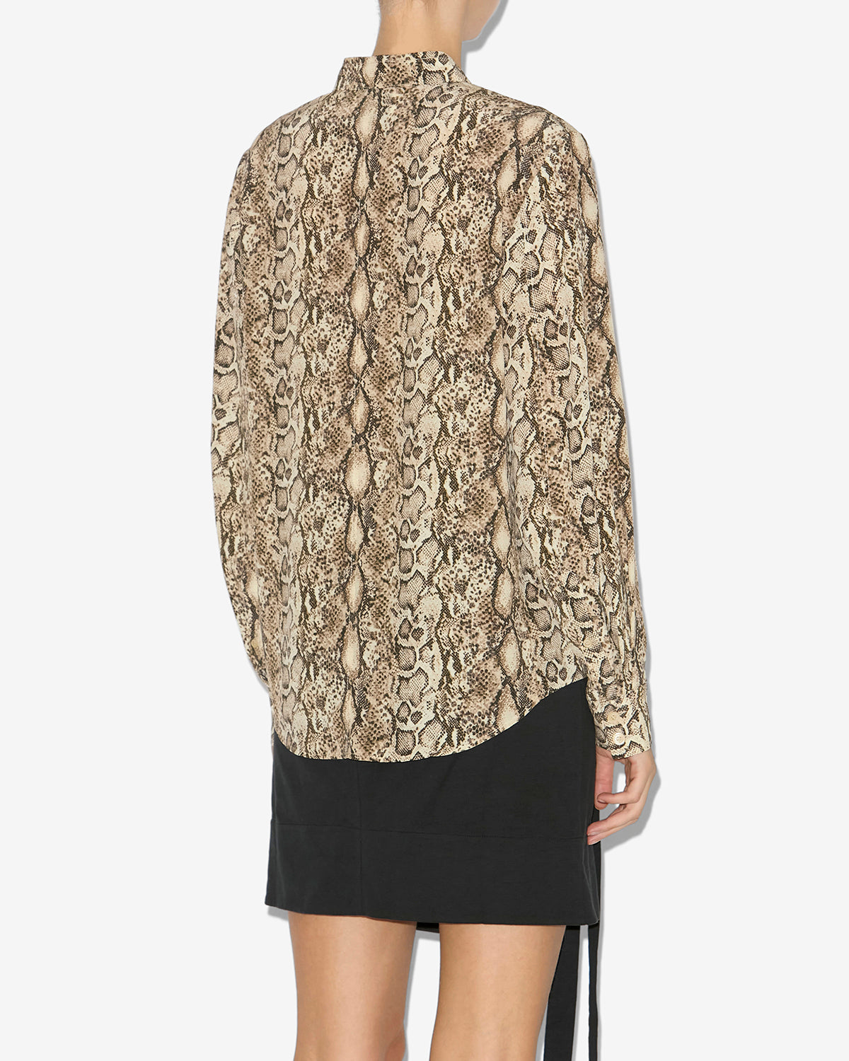 Camisa de seda con estampado de serpiente ilda - Natural - Woman - 4