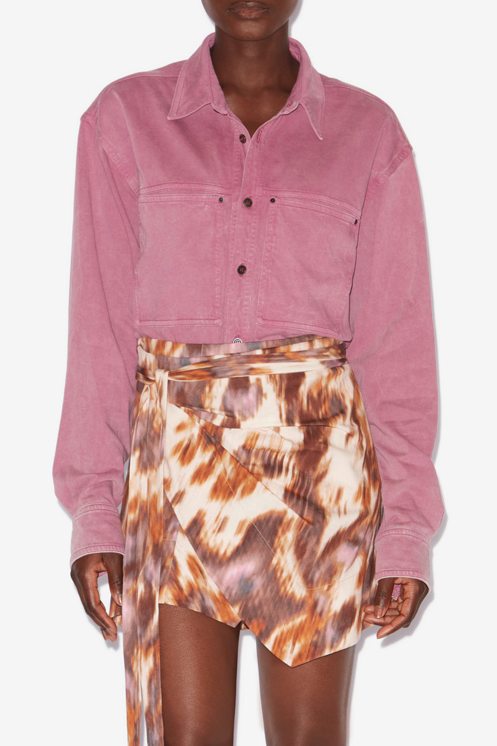 Camisa raquel de punto jersey lavado - Rosa - Woman - 4