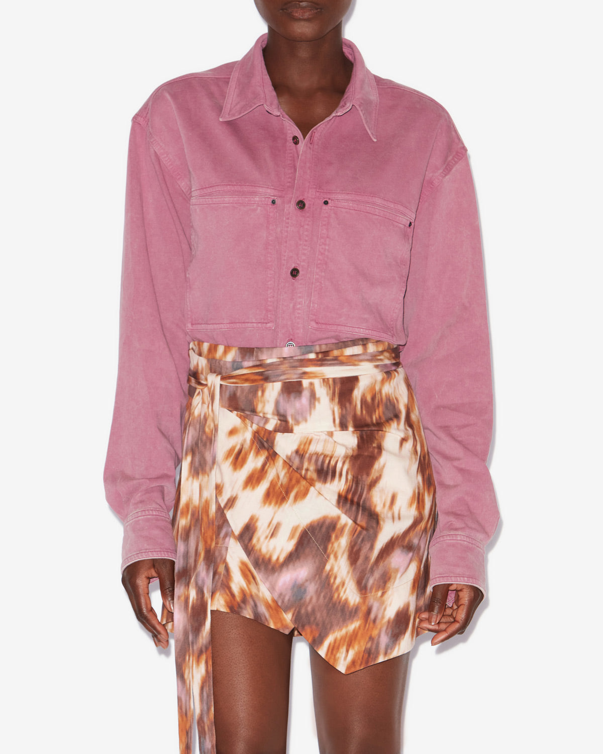 Chemise raquel en jersey délavé - Rose - Woman - 3