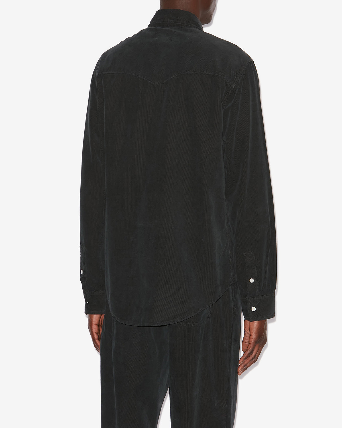 Vasco corduroy shirt - Black - Man - 4