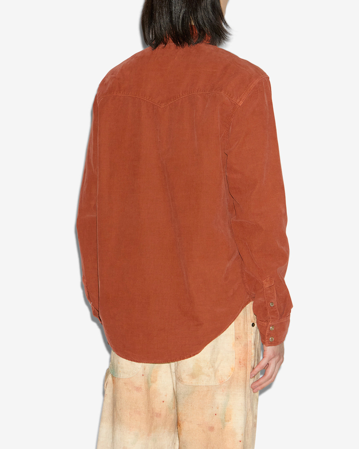 Camisa western vasco de pana - Naranja - Man - 4