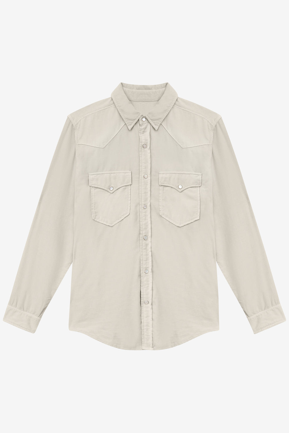 Chemise vasco en velours côtelé - Écru - Man - 1