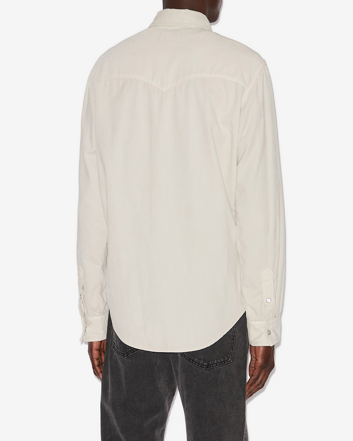 Vasco corduroy shirt - Ecru - Man - 4