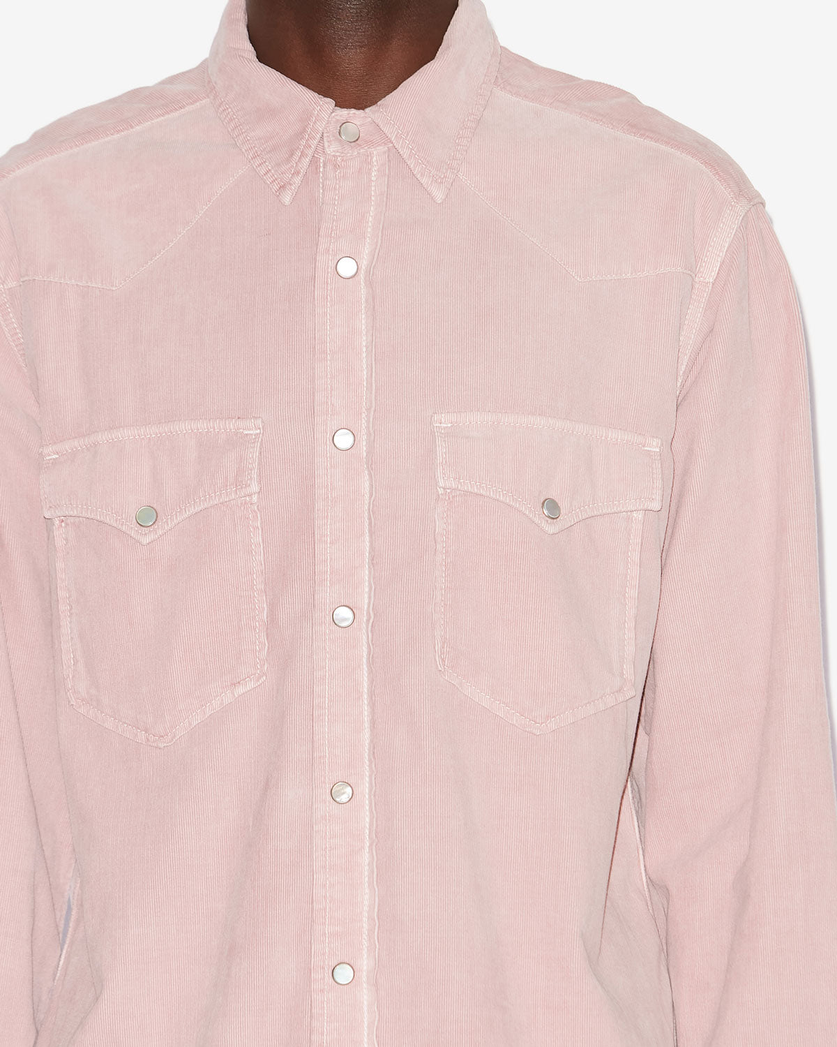 Camicia vasco in velluto a coste - Soft pink - Man - 2