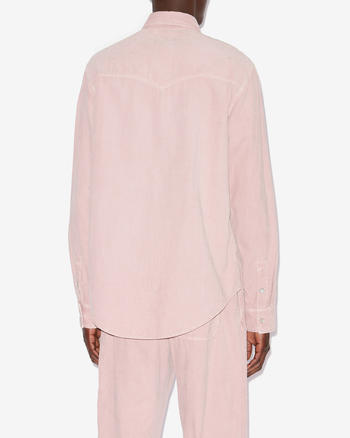 Camicia vasco in velluto a coste - Soft pink - Man - 4