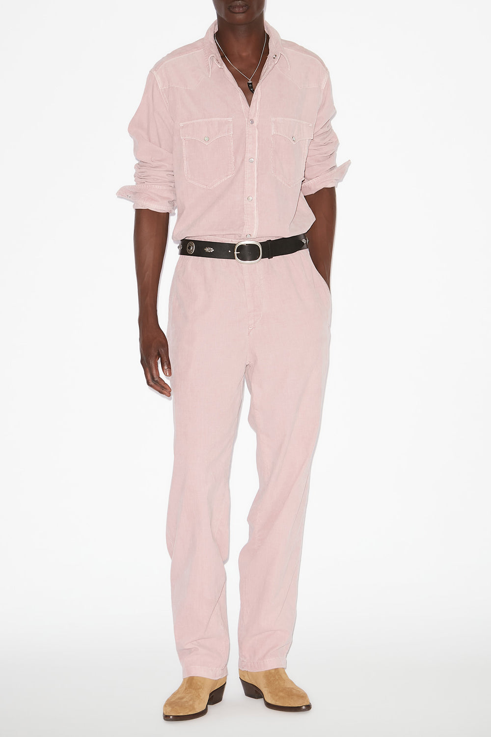 Camisa vasco de pana - Soft pink - Man - 2