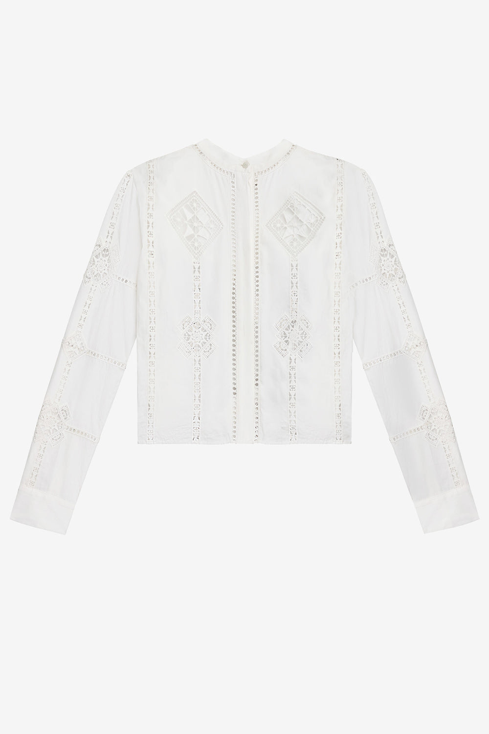 Serena 透かし入りポプリン ショート丈シャツ - 白 - Woman - 1