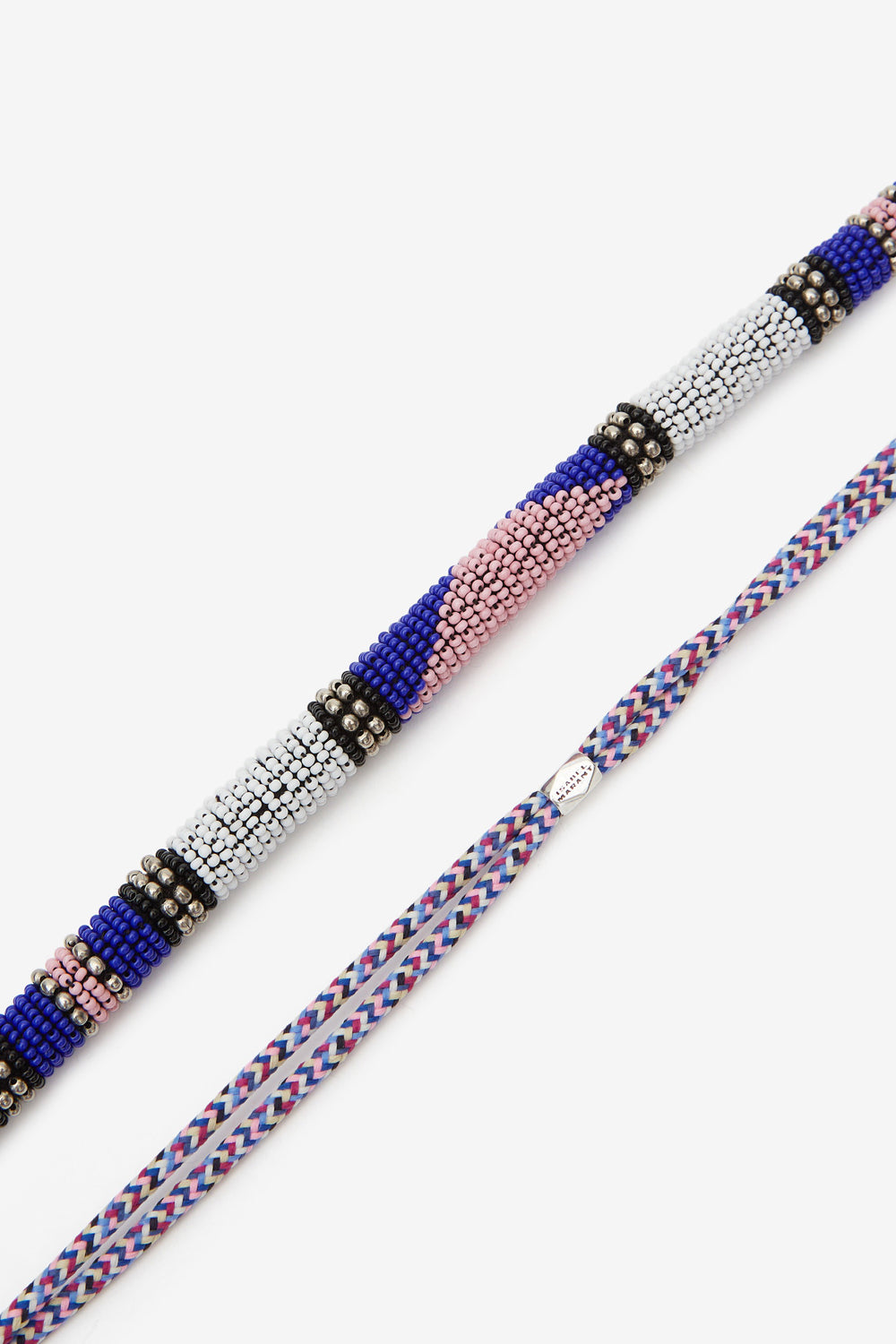 Collar nuna de cuerda y cuentas - White and silver - Woman - 2