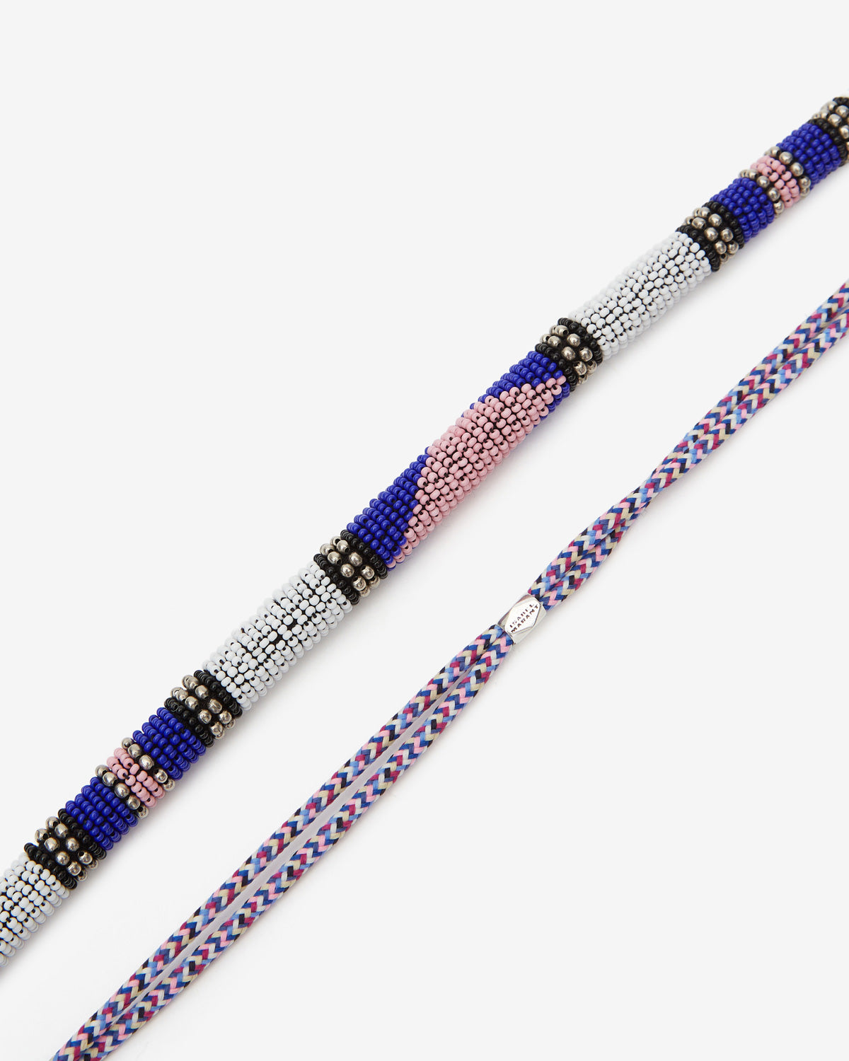 Halskette nuna aus schnur und perlen - White and silver - Woman - 2