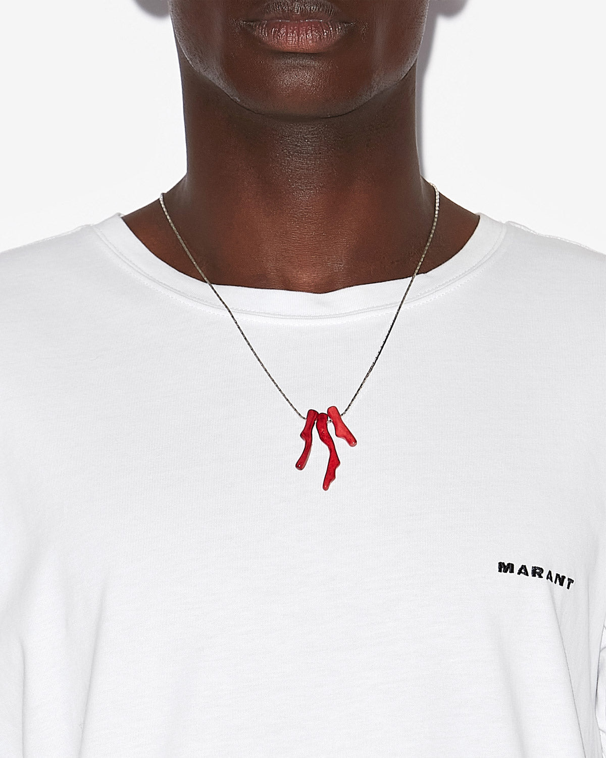 Jolan necklace Man Red-silver 1