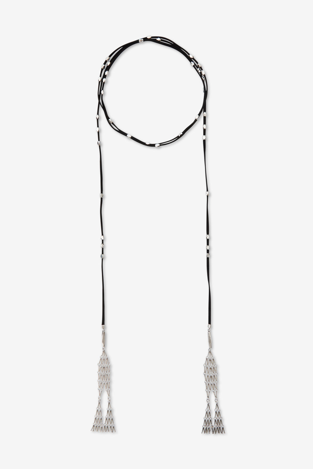 Schal kachina aus leder und metall - Black and silver - Woman - 1