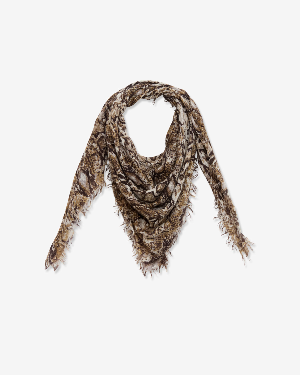 Sciarpa alecia in lana e cashmere con stampe - Naturale - Woman - 1