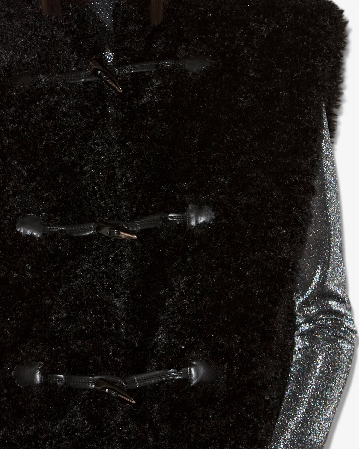 Alisa faux fur vest - Black - Woman - 2