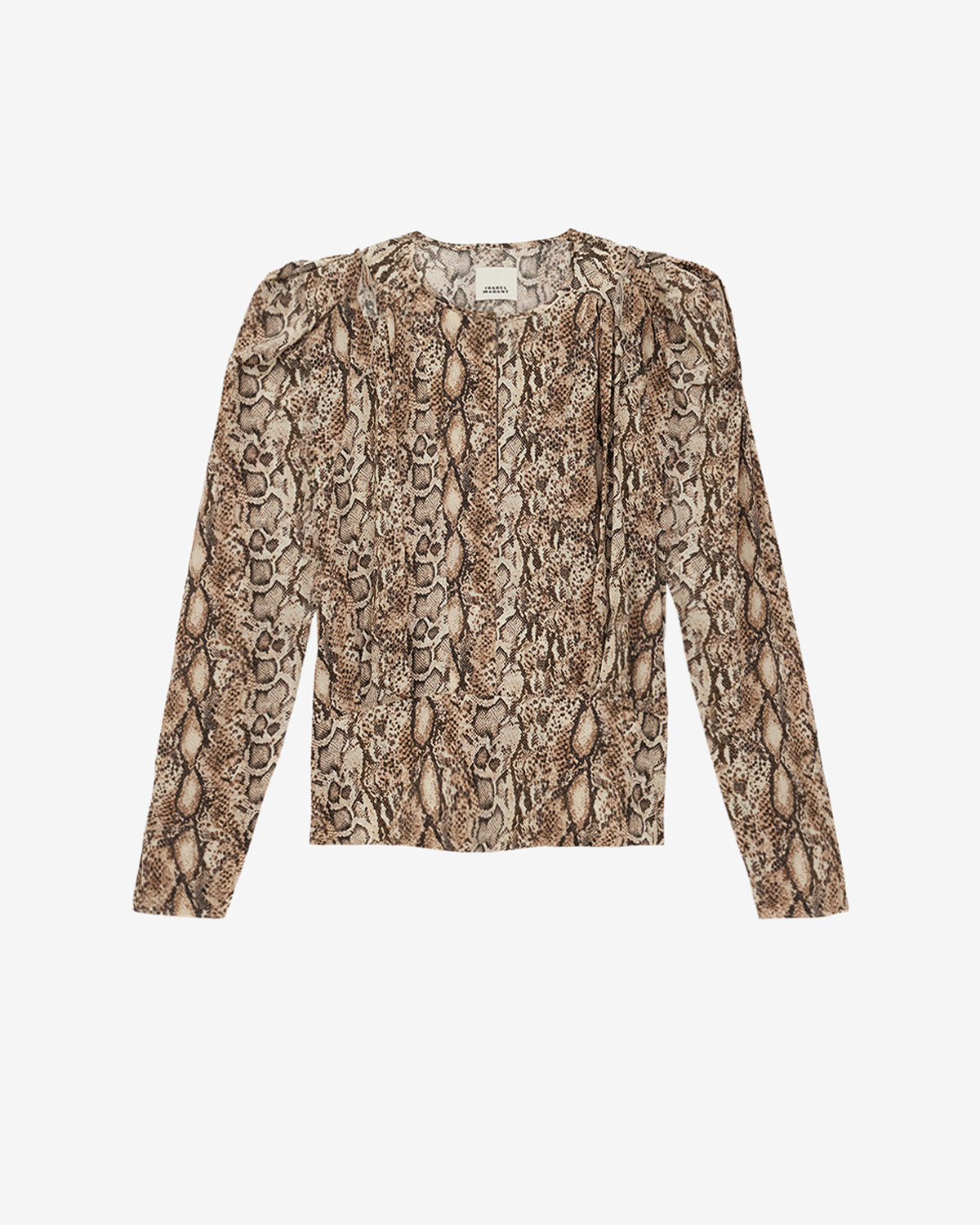 자르가 주름진 실크 프린트 블라우스 - 자연스러운 - Woman - 5