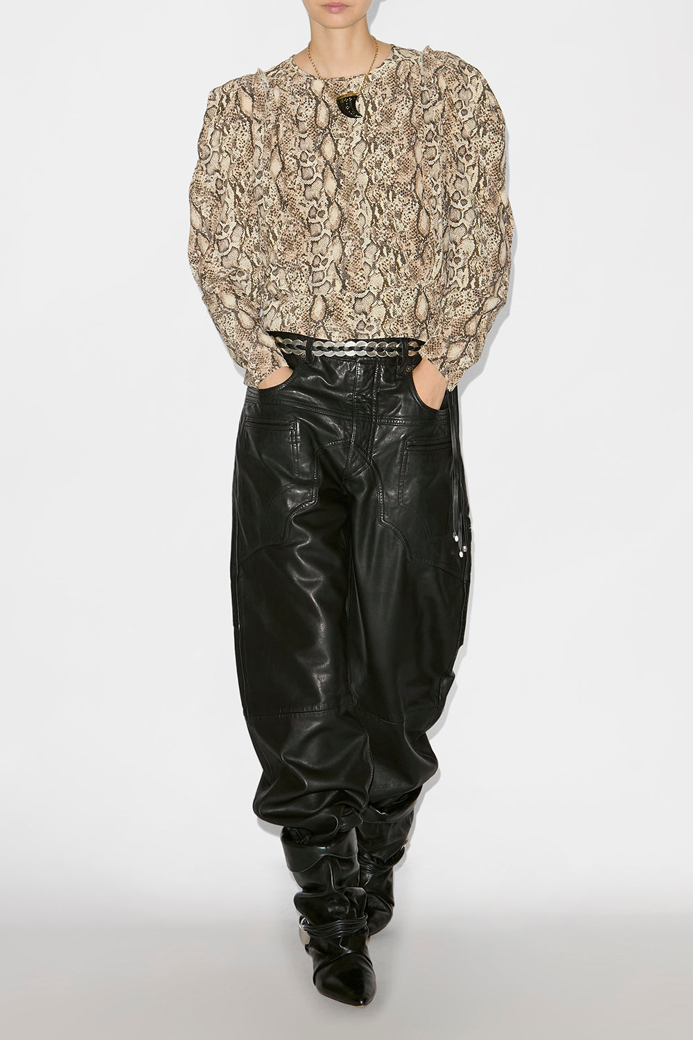 Zarga プリント入りシルク プリーツブラウス - 自然 - Woman - 2