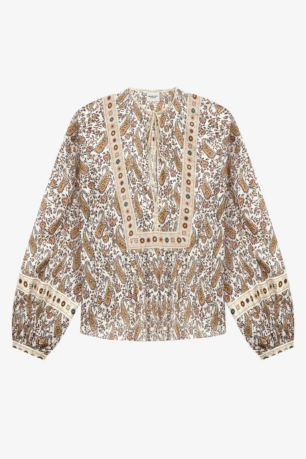 Blouse gayle en voile de coton imprimé  - Écru - Woman - 1