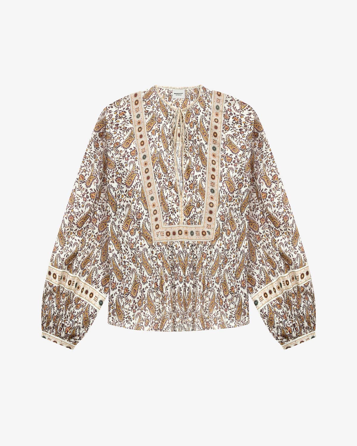 Blusa gayle de voile de algodón estampado - Crudo - Woman - 5