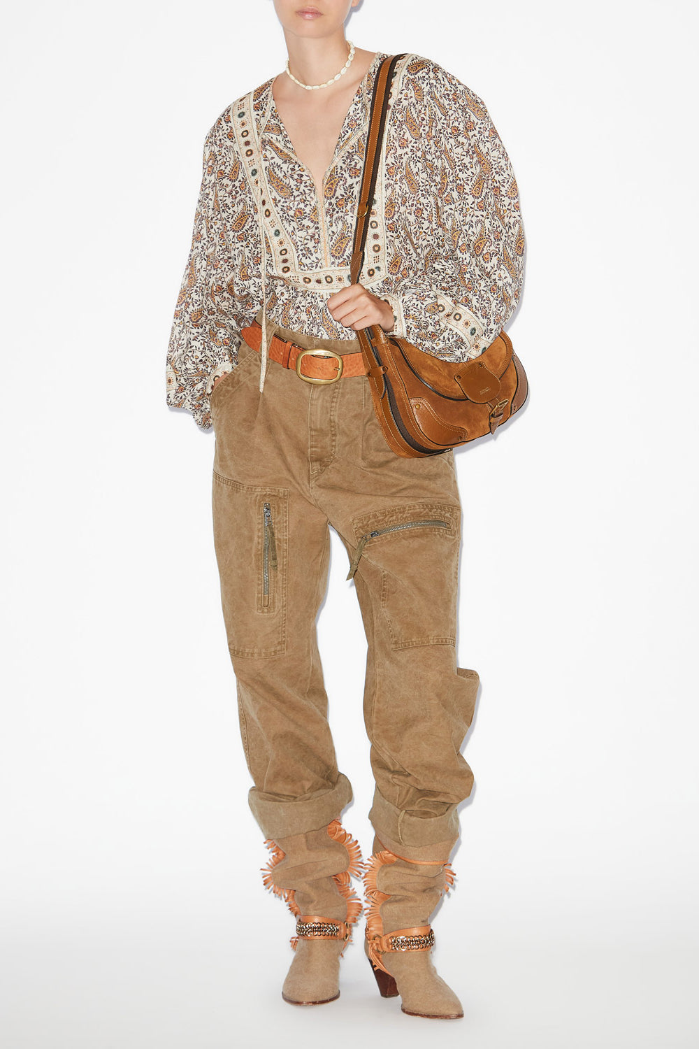 Blouse gayle en voile de coton imprimé  - Écru - Woman - 2