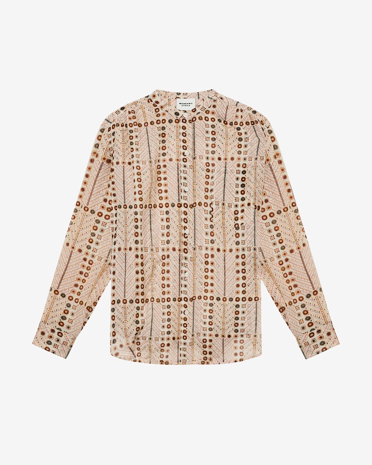 Chemisier mexika in voile di cotone con stampa - Ecru - Woman - 5