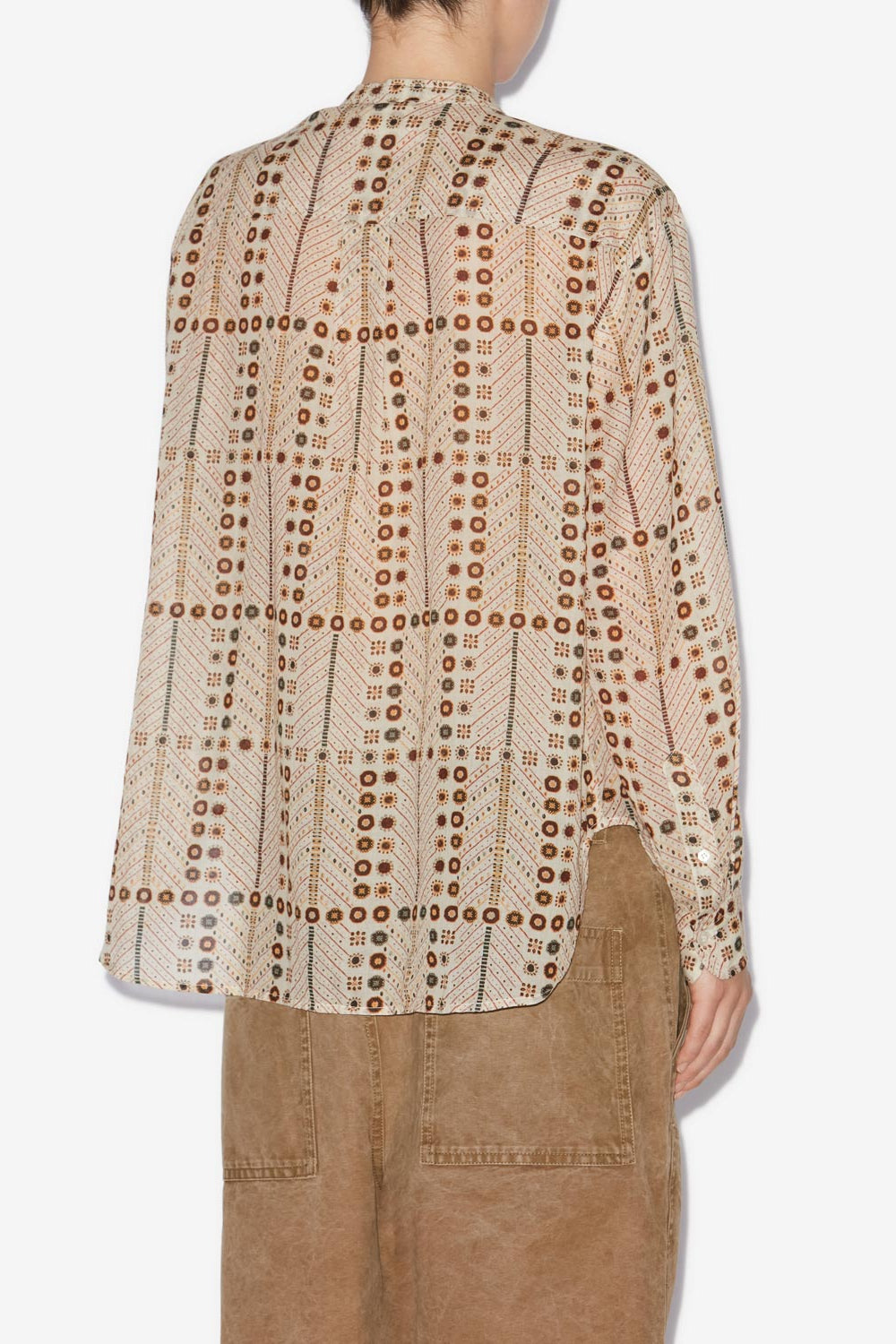 Camisa mexika de voile de algodón estampada - Crudo - Woman - 5