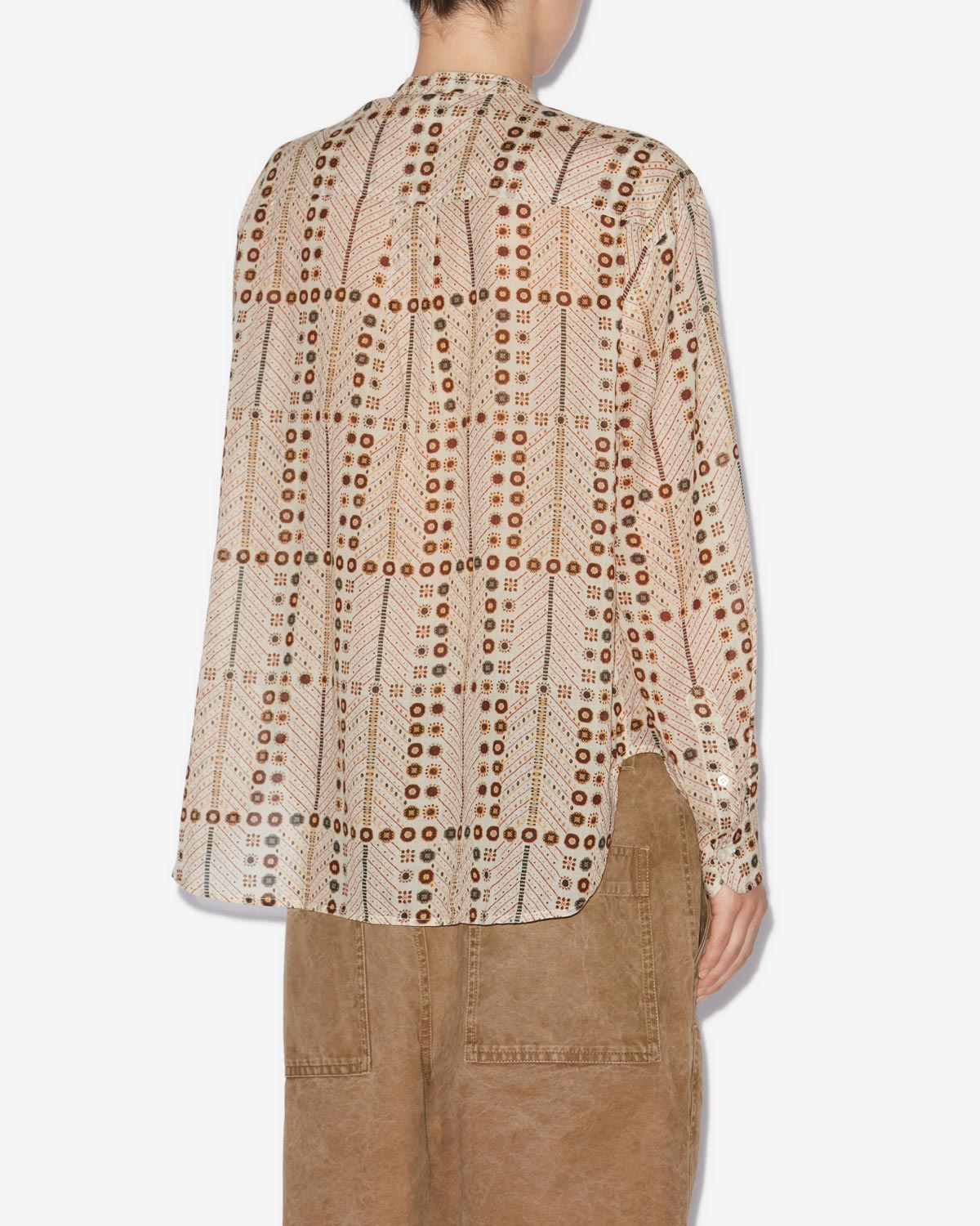 Chemisier mexika in voile di cotone con stampa - Ecru - Woman - 4