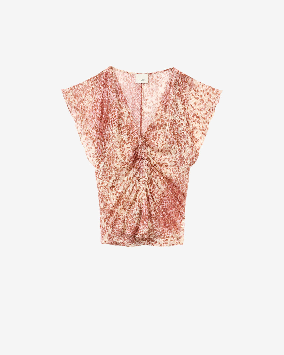 로네아 데보레 벨벳 플루이드 탑 - Light red/ecru - Woman - 5